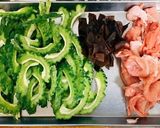 簡単✨ふんわり卵のゴーヤチャンプルー作り方1写真