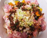 簡単レンジ☆鶏ももとかぼちゃの香味野菜煮作り方2写真
