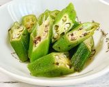 レンチン簡単♪オクラのねり梅おひたし作り方5写真