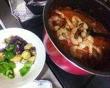 海老のトマト煮、彩りベジ＆生クリーム添え作り方8写真