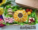 【簡単】キャラ弁 ひまわり 薄焼き卵②作り方22写真