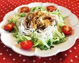 豚冷しゃぶサラダカレードレッシングかけ作り方5写真