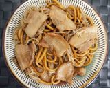 豚ばらと太麺で焼きそば作り方5写真