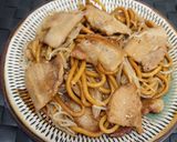 豚ばらと太麺で焼きそば作り方6写真