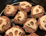 子どもも大好き、レンコンのせハンバーグ作り方6写真