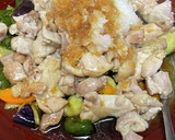鶏肉と素揚げ野菜のみぞれがけ作り方5写真