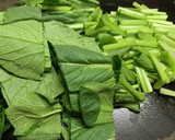 簡単　小松菜と豚肉の煮物作り方1写真