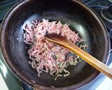 豚挽き肉ともやしの炊き込みチョットピリ辛作り方2写真