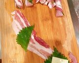 ネギ塩だれでサッパリ！豚バラ大葉巻き作り方2写真