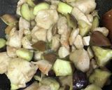 ナスとエリンギの黒酢鶏作り方4写真