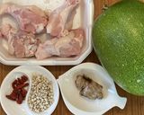 冬瓜と鶏肉の薬膳スープ作り方1写真