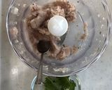 鶏と紫蘇 レモン風味のソーセージ風試作作り方1写真