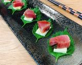簡単おつまみ＊大葉とチーズとお刺身と＊作り方2写真