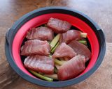 ヘルシー逸品!ナスとマグロのポン酢和え作り方2写真