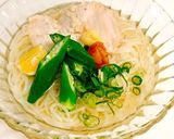 ゆず香るチキンとオクラの爽やか冷やし素麺作り方6写真