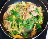 三つ葉大好き!豚肉の柳川風作り方7写真