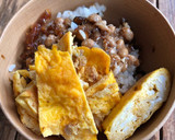 納豆とゴーヤの佃煮&卵焼きご飯作り方3写真