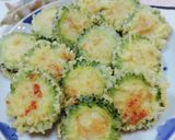 苦くないゴーヤの鶏ひき肉入り天ぷら作り方4写真