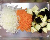 ダイエット　ナスのボロネーゼ丼作り方1写真