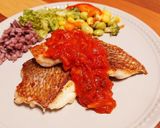 皮の歯触り最高☆鯛のポワレ・トマトソース作り方6写真