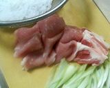 豚薄切り肉のすき焼き風作り方1写真