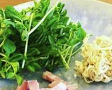 豆苗と切り干し大根のごまマヨドレッシング作り方1写真