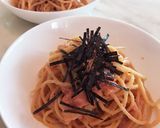 たらこ、バター、めんつゆでパスタ作り方8写真