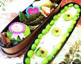 枝豆とねり梅ご飯弁当 詰め方作り方8写真