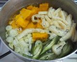 南瓜と茗荷の味噌汁♪作り方3写真