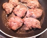 豚コマ寄せて焼いて…さっぱりソース作り方4写真