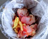 チーズニラたれで食べる鶏の唐揚げ作り方2写真