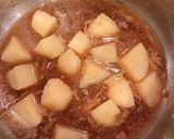 余った牛丼の汁(具も少し)で、肉じゃが！作り方4写真