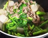 簡単牛肉こんにゃく春菊の炒め物作り方5写真