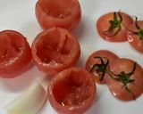簡単トマトチーズコンソメスープ作り方1写真