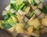 小松菜と大根のスタミナガーリック醤油炒め作り方3写真