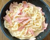 【フライパン1つ】簡単カルボナーラうどん作り方6写真