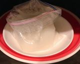 レンジで簡単、片栗粉、米粉でわらび餅風！作り方3写真