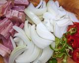 ベーコン玉ねぎトマトの激ウマスパゲッティ作り方1写真