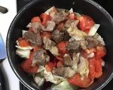 牛肉スネ肉のボルシチ・麦飯添え作り方5写真