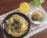 常温保存品のみ!ポリ袋♡サバ缶のパスタ作り方10写真