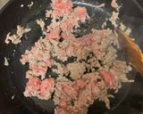 秋の味覚！豚ひき肉とキノコの和風パスタ作り方2写真