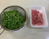 ひとりご飯にオススメ 豆苗と豚肉の炒め物作り方2写真