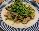 ひとりご飯にオススメ 豆苗と豚肉の炒め物作り方6写真