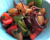 いかじゃがピーマンのガリバタ醤油炒め作り方3写真