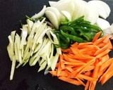 大豆ミートで野菜たっぷりチャプチェカレー作り方1写真