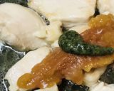 鶏むね肉の青ジソ＆梅肉炒めソースのサラダ作り方2写真