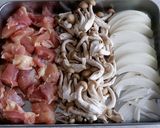 チーズ薫るきのこと鶏肉のクリーム煮作り方1写真