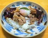 フライパンで簡単◎温泉卵で開花丼・他人丼作り方4写真