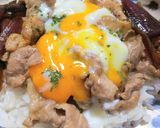 フライパンで簡単◎温泉卵で開花丼・他人丼作り方5写真