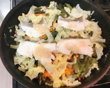 簡単楽ちん！たらと江戸菜の酒蒸し作り方5写真